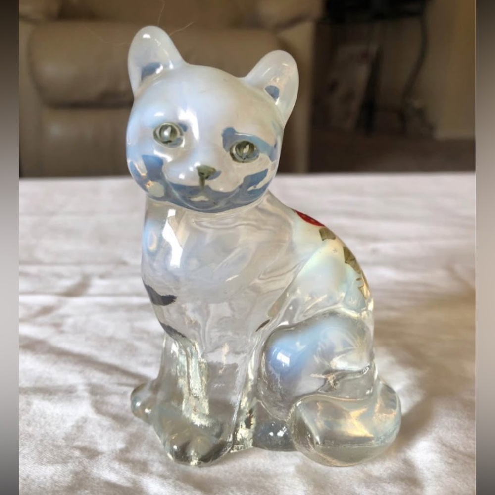 Fenton Glass Cat Figurine